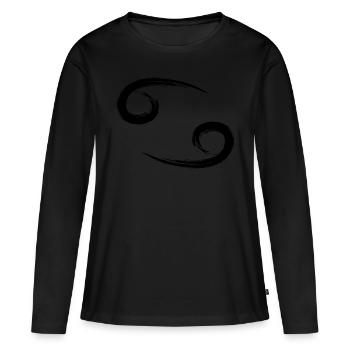Cancer - Women's Premium Organic Long Sleeve Shirt - black - Front - Julia (174cm)