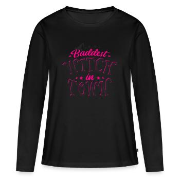 Hexe - Frauen Premium Bio Langarmshirt - Schwarz - Vorne - Julia (174cm)