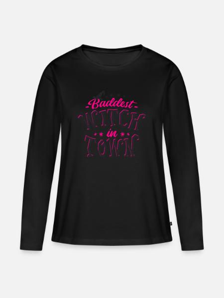 Hexe - Frauen Premium Bio Langarmshirt - Schwarz