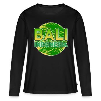 Bali - T-shirt manches longues Premium bio Femme - noir - Devant - Julia (174cm)