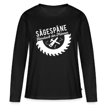 Sägespäne Feenstaub der Männer - Frauen Premium Bio Langarmshirt - Schwarz - Vorne - Julia (174cm)