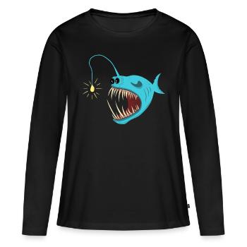 Deep-sea angler Deep-sea angler fish - Women's Premium Organic Long Sleeve Shirt - black - Front - Julia (174cm)