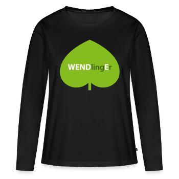 WENDlingEr - Frauen Premium Bio Langarmshirt - Schwarz - Vorne - Julia (174cm)