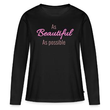 As beautiful as possible - Women's Premium Organic Long Sleeve Shirt - black - Front - Julia (174cm)