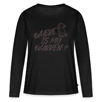 Labyrinthe - Proverbe drôle - T-shirt manches longues Premium bio Femme - noir - Devant - Julia (174cm)