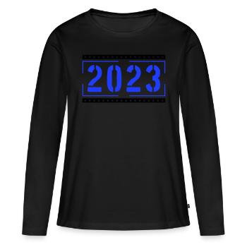 2023 - T-shirt manches longues Premium bio Femme - noir - Devant - Julia (174cm)
