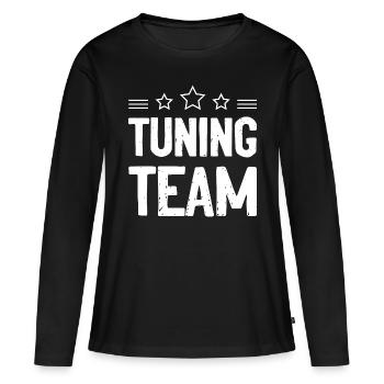 Tuner d’équipe de réglage - T-shirt manches longues Premium bio Femme - noir - Devant - Julia (174cm)