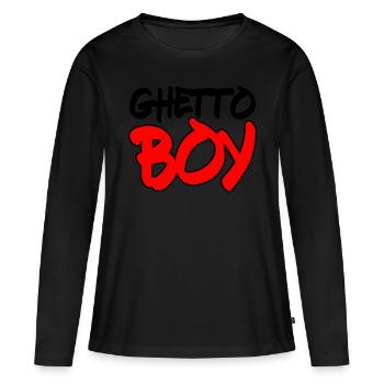 Garçon du ghetto 2 - T-shirt manches longues Premium bio Femme - noir - Devant - Julia (174cm)