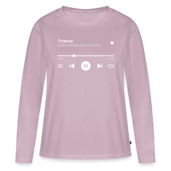 Trance - Women's Premium Organic Long Sleeve Shirt - dusky pink - Front - Julia (174cm)