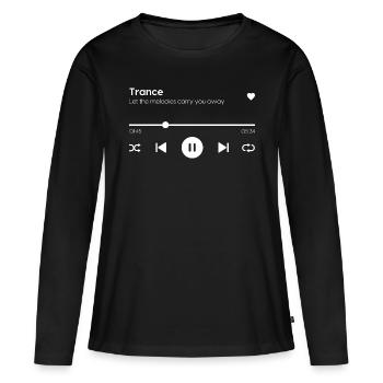 Trance - Frauen Premium Bio Langarmshirt - Schwarz - Vorne - Julia (174cm)