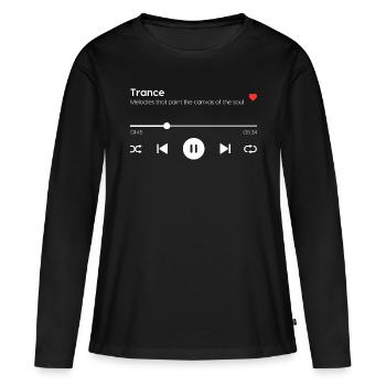 Trance - Frauen Premium Bio Langarmshirt - Schwarz - Vorne - Julia (174cm)