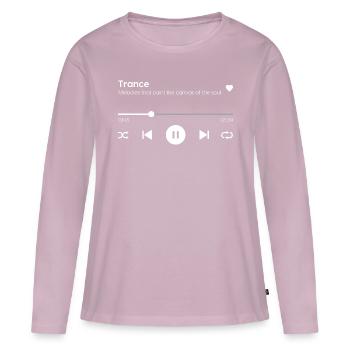 Trance - Women's Premium Organic Long Sleeve Shirt - dusky pink - Front - Julia (174cm)