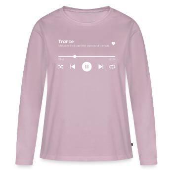 Trance - Women's Premium Organic Long Sleeve Shirt - dusky pink - Front - Julia (174cm)