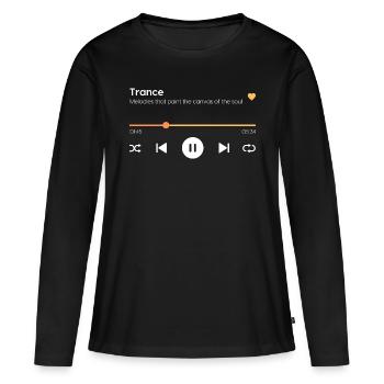Trance - Frauen Premium Bio Langarmshirt - Schwarz - Vorne - Julia (174cm)