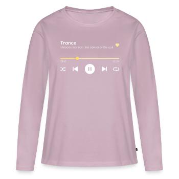 Trance - Women's Premium Organic Long Sleeve Shirt - dusky pink - Front - Julia (174cm)