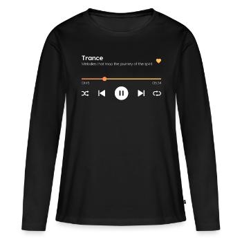Trance - Frauen Premium Bio Langarmshirt - Schwarz - Vorne - Julia (174cm)