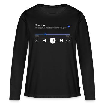 Trance - Frauen Premium Bio Langarmshirt - Schwarz - Vorne - Julia (174cm)