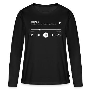 Trance - Frauen Premium Bio Langarmshirt - Schwarz - Vorne - Julia (174cm)