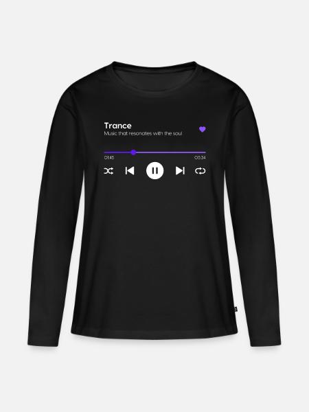 Trance - Frauen Premium Bio Langarmshirt - Schwarz