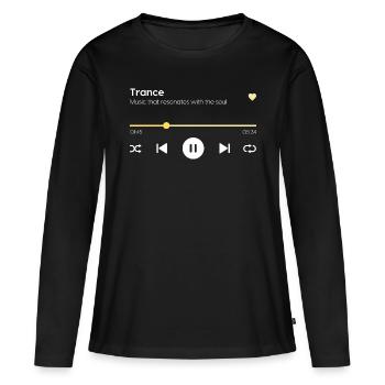 Trance - Frauen Premium Bio Langarmshirt - Schwarz - Vorne - Julia (174cm)