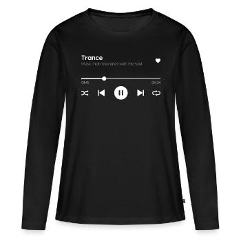 Trance - Frauen Premium Bio Langarmshirt - Schwarz - Vorne - Julia (174cm)