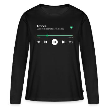 Trance - Frauen Premium Bio Langarmshirt - Schwarz - Vorne - Julia (174cm)