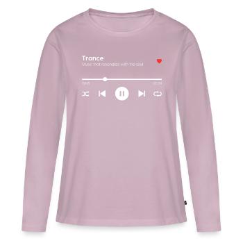 Trance - Women's Premium Organic Long Sleeve Shirt - dusky pink - Front - Julia (174cm)