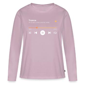Trance - Women's Premium Organic Long Sleeve Shirt - dusky pink - Front - Julia (174cm)