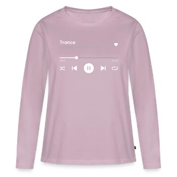 Trance - Women's Premium Organic Long Sleeve Shirt - dusky pink - Front - Julia (174cm)