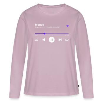 Trance - Women's Premium Organic Long Sleeve Shirt - dusky pink - Front - Julia (174cm)
