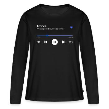 Trance - Frauen Premium Bio Langarmshirt - Schwarz - Vorne - Julia (174cm)