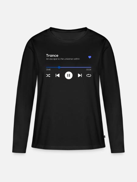 Trance - Frauen Premium Bio Langarmshirt - Schwarz