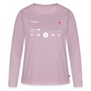 Trance - Women's Premium Organic Long Sleeve Shirt - dusky pink - Front - Julia (174cm)
