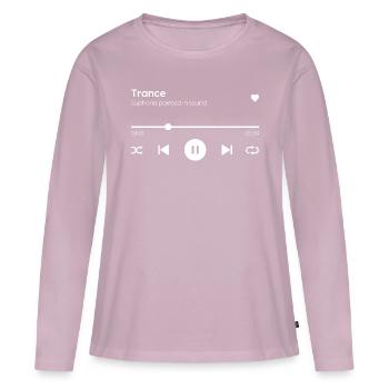 Trance - Women's Premium Organic Long Sleeve Shirt - dusky pink - Front - Julia (174cm)
