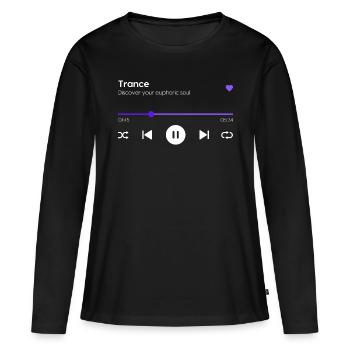 Trance - Frauen Premium Bio Langarmshirt - Schwarz - Vorne - Julia (174cm)