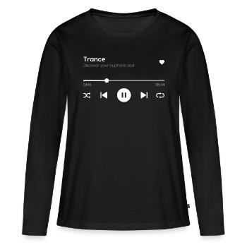 Trance - Frauen Premium Bio Langarmshirt - Schwarz - Vorne - Julia (174cm)
