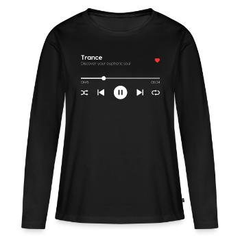 Trance - Frauen Premium Bio Langarmshirt - Schwarz - Vorne - Julia (174cm)
