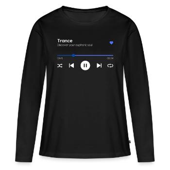 Trance - Frauen Premium Bio Langarmshirt - Schwarz - Vorne - Julia (174cm)