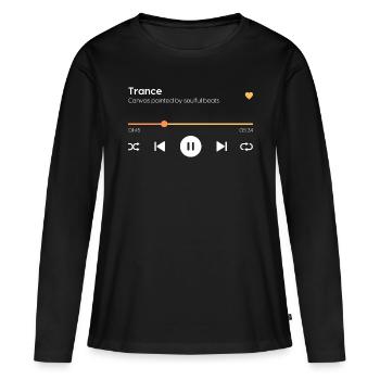 Trance - Frauen Premium Bio Langarmshirt - Schwarz - Vorne - Julia (174cm)