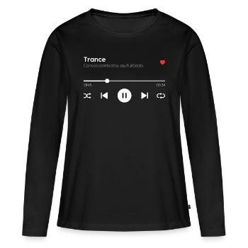 Trance - Frauen Premium Bio Langarmshirt - Schwarz - Vorne - Julia (174cm)