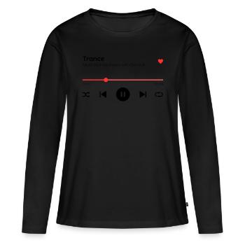 Trance - Frauen Premium Bio Langarmshirt - Schwarz - Vorne - Julia (174cm)