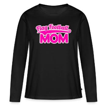 Flag Football Maman Mutter Mama - T-shirt manches longues Premium bio Femme - noir - Devant - Julia (174cm)
