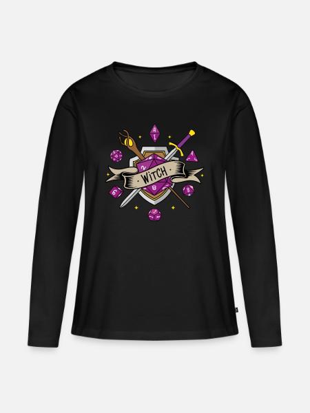 Hexen-RPG - Frauen Premium Bio Langarmshirt - Schwarz
