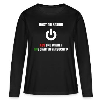 Witziges Informatik Student Coder Programmierer - Frauen Premium Bio Langarmshirt - Schwarz - Vorne - Julia (174cm)