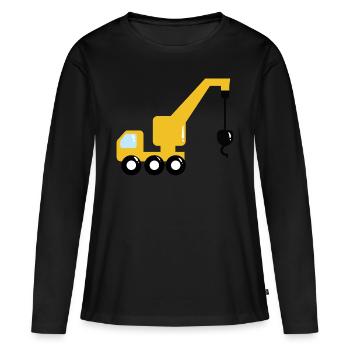 grue - T-shirt manches longues Premium bio Femme - noir - Devant - Julia (174cm)