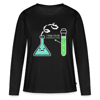 Biologiste Science Biologie Expérience majeure - T-shirt manches longues Premium bio Femme - noir - Devant - Julia (174cm)