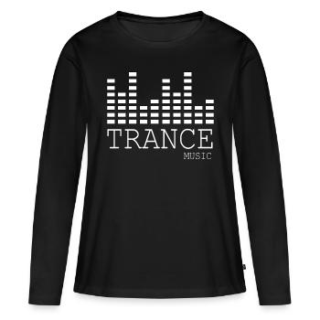 Musique trance - T-shirt manches longues Premium bio Femme - noir - Devant - Julia (174cm)