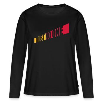 ne faites confiance à personne pour ne citer - T-shirt manches longues Premium bio Femme - noir - Devant - Julia (174cm)