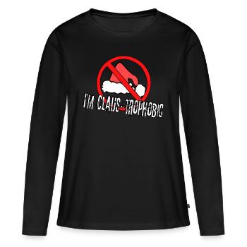 Anti Noël Claus-trophobes - T-shirt manches longues Premium bio Femme - noir - Devant - Julia (174cm)