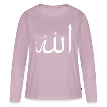 Allah/Gott - Frauen Premium Bio Langarmshirt - Altrosa - Vorne - Julia (174cm)